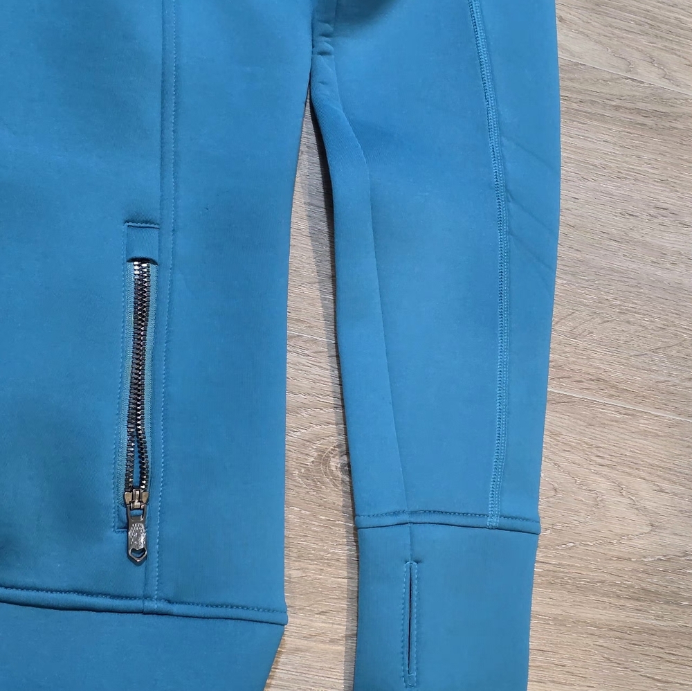 Spyder Womans Monde Zip T-Neck Pullover Long Sleeve Active Shirt Small Teal - Picture 6 of 8